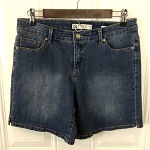 Anne Klein blue denim 5 pocket shorts